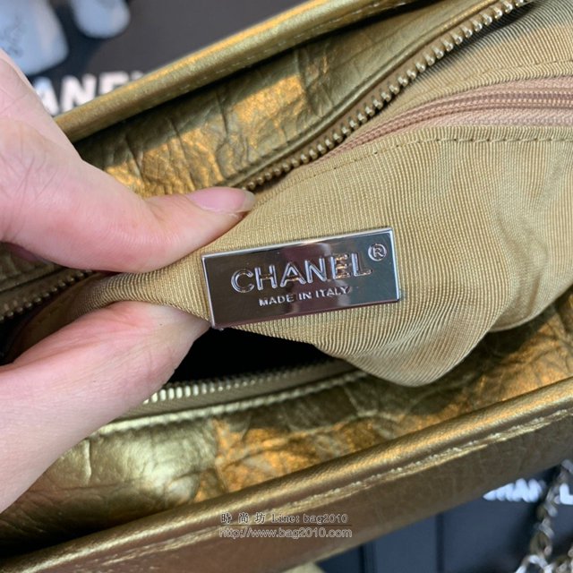 Chanel女包 91810 2019新款 Chanel Gabrielle鱷魚流浪包 皮裹鏈條 香奈爾肩背包 香奈兒流浪包  djc2623